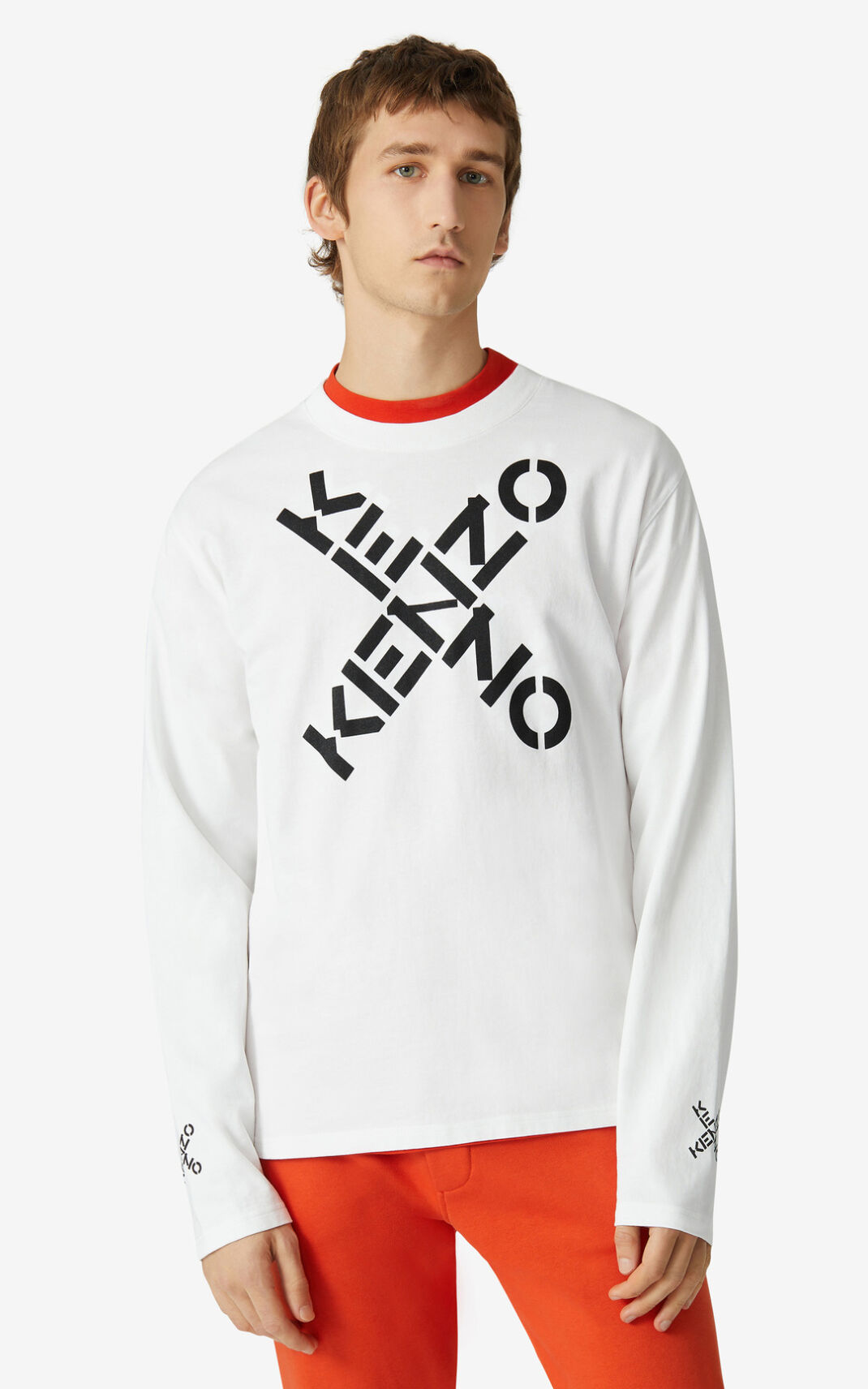 Kenzo Sport Big X T Shirt White For Mens 0648KCDOX